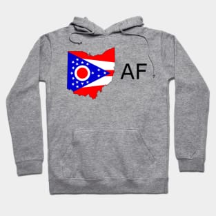 Ohio Flag State Outline AF (black) Hoodie